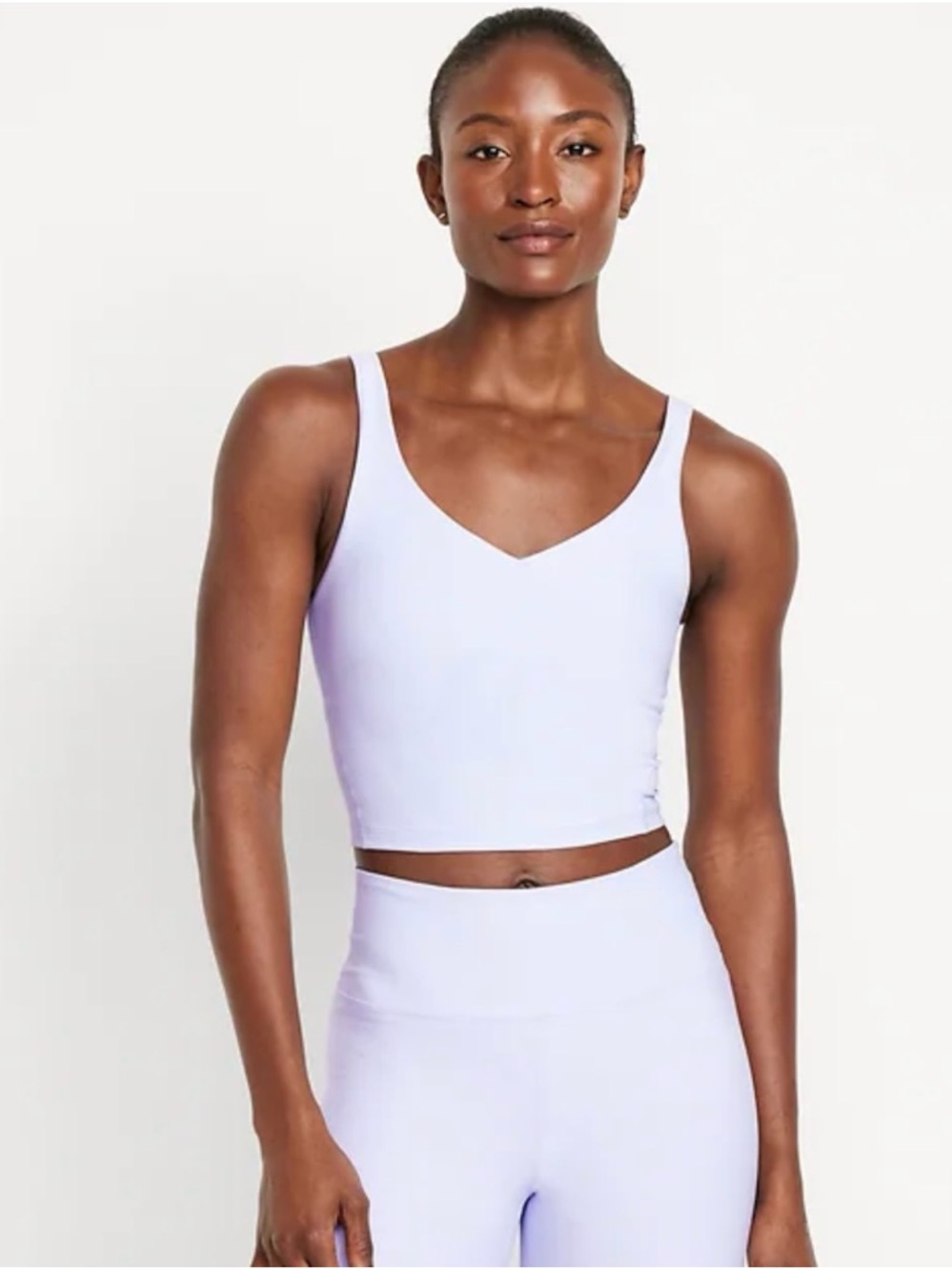 Old Navy Orchid Tint Light Support PowerSoft Longline Sports Bra